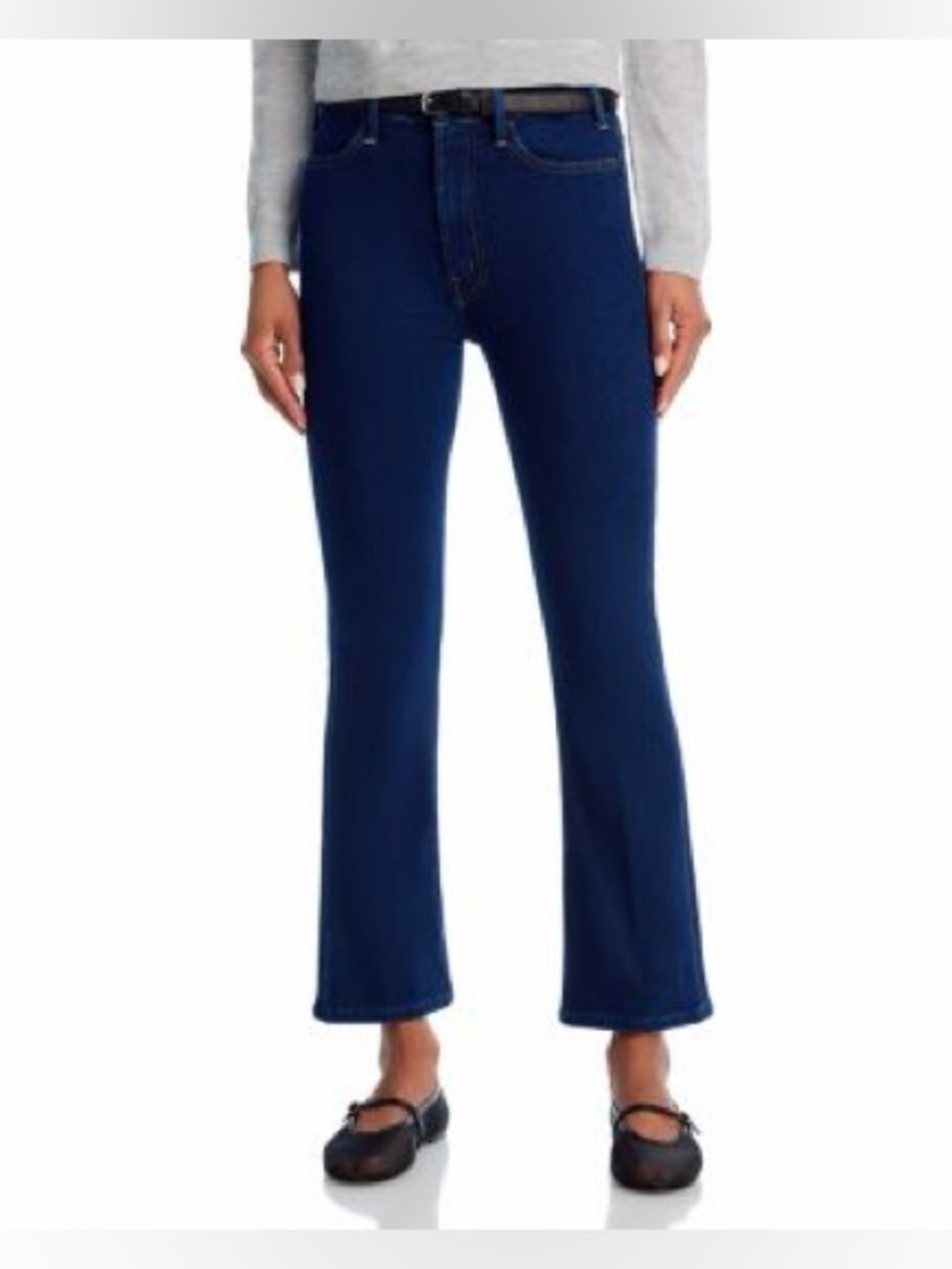 MOTHER The Hustler Ankle Jeans in Coloring Outside The Lines bright indigo flare - Picture 8 of 9